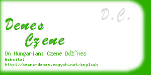 denes czene business card